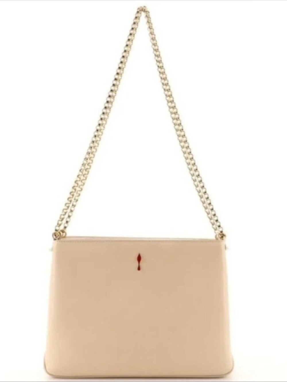 Christian Louboutin Beige Leather Nude Bag Clutch M Size
